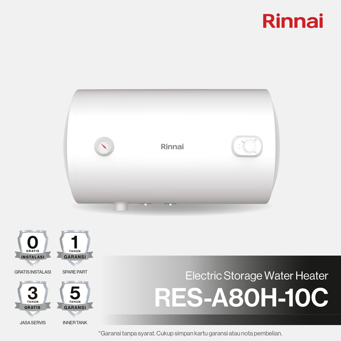 Rinnai Water Heater Listrik 80 Liter - RES-A80H-10C